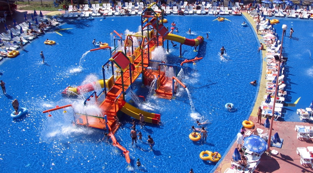 Romanian water park-aerial view